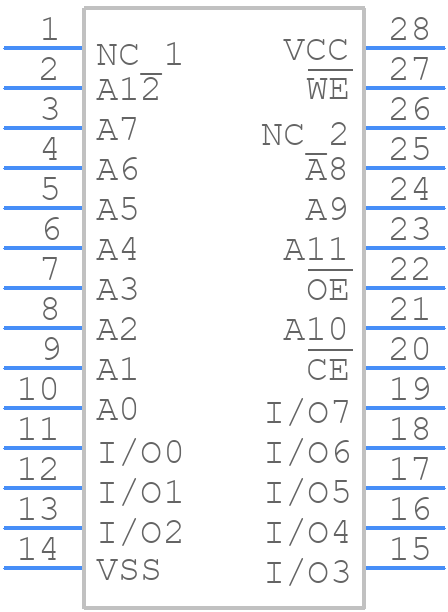 X28HC64SZ-12 - Renesas Electronics - PCB symbol