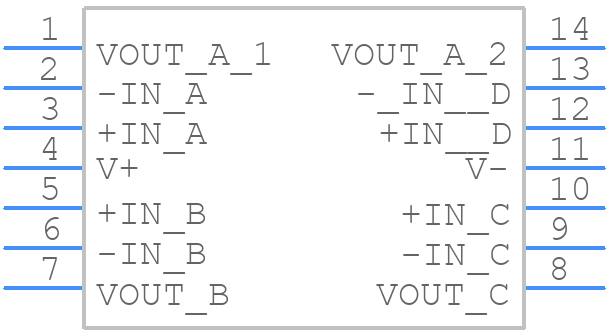 ISL28408FBZ-T13 - Renesas Electronics - PCB symbol