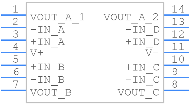 ISL28408FBZ-T7 - Renesas Electronics - PCB symbol