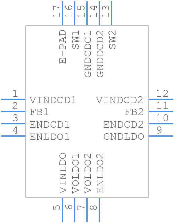 ISL9307IRTWCNJZ-T7A - Renesas Electronics - PCB symbol