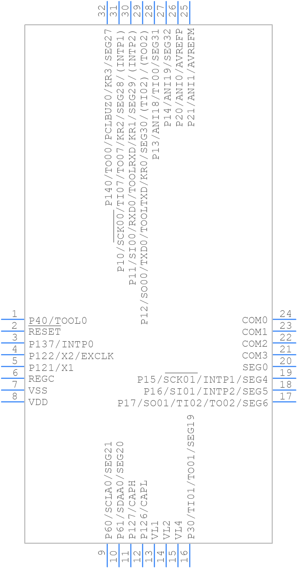 R5F10RB8GFP#X0 - Renesas Electronics - PCB symbol