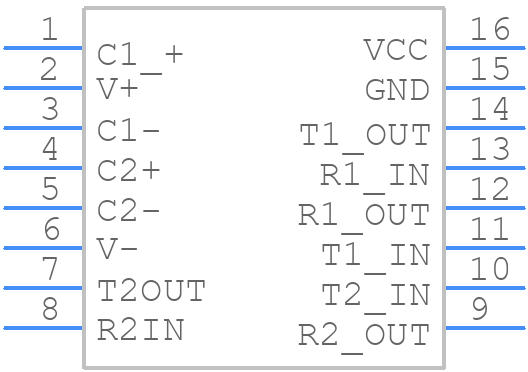HIN202EIBZ - Renesas Electronics - PCB symbol