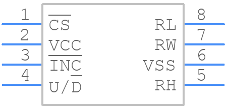 X9317WV8IZ - Renesas Electronics - PCB symbol
