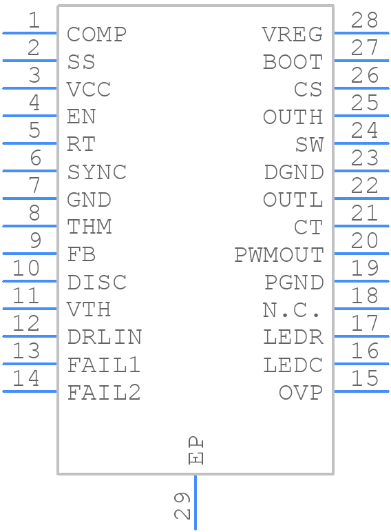 BD8381AEFV-ME2 - ROHM Semiconductor - PCB symbol