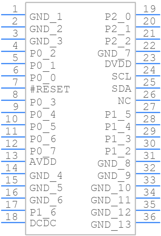 BLE121LR-A-M256K - Silicon Labs - PCB symbol