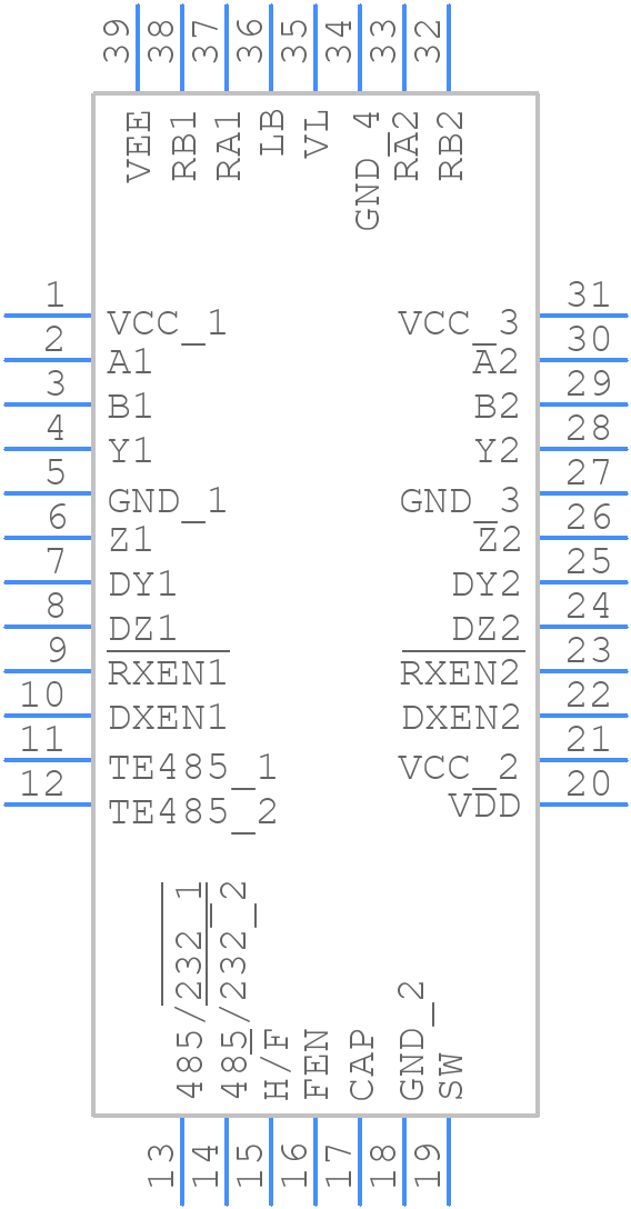 LTC2872CUHF#TRPBF - Analog Devices - PCB symbol