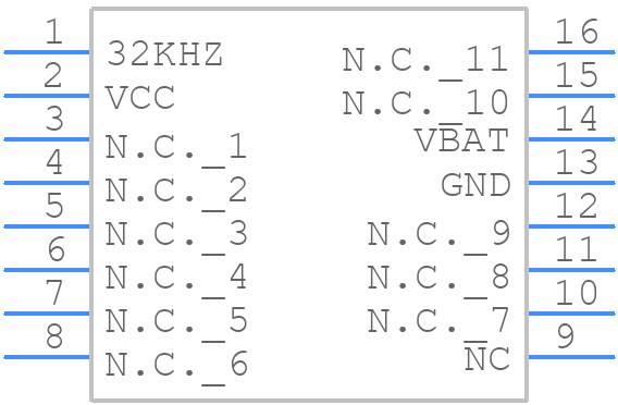 DS32KHZSN/T#C01-W - Analog Devices - PCB symbol
