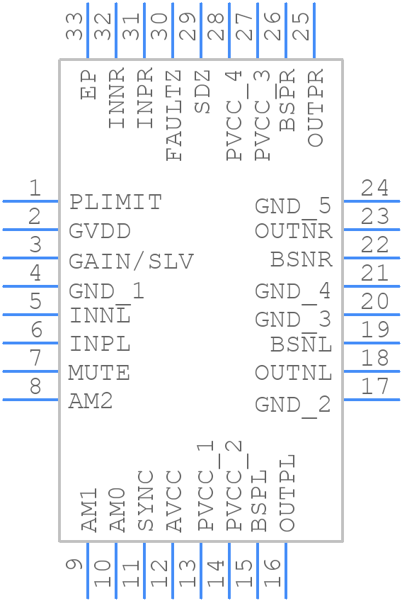 TPA3131D2RHBR - Texas Instruments - PCB symbol