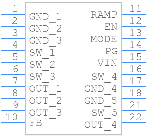 MPM3840GQV-P - Monolithic Power Systems (MPS) - PCB symbol