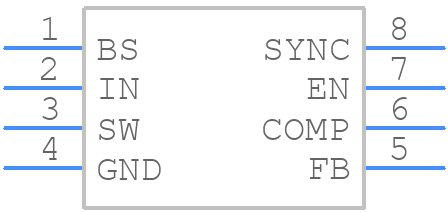 MP1580HS-LF - Monolithic Power Systems (MPS) - PCB symbol