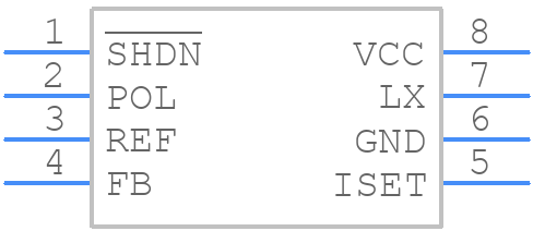MAX629ESA+T - Analog Devices - PCB symbol
