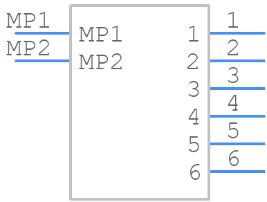 DF13C-6P-1.25V(21) - Hirose - PCB symbol