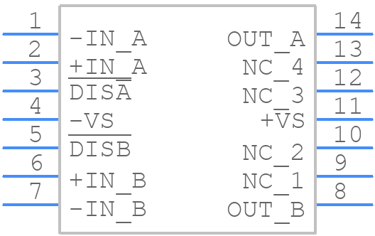OPA2682N - Texas Instruments - PCB symbol