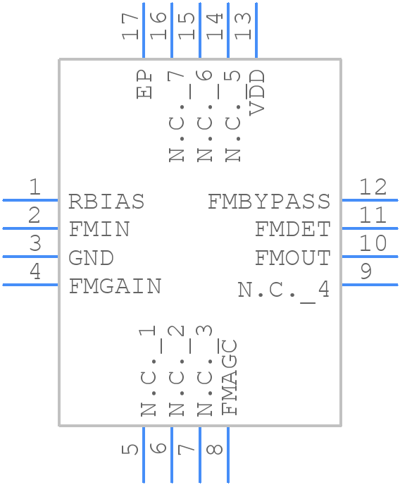 MAX2181AETE+ - Analog Devices - PCB symbol