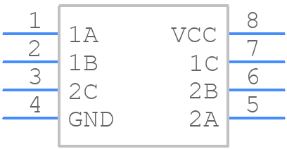 SN74LVC2G66QDCURQ1 - Texas Instruments - PCB symbol