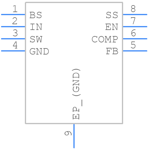 MP1484EN-LF - Monolithic Power Systems (MPS) - PCB symbol