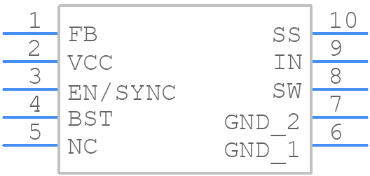 MP1499GD-Z - Monolithic Power Systems (MPS) - PCB symbol
