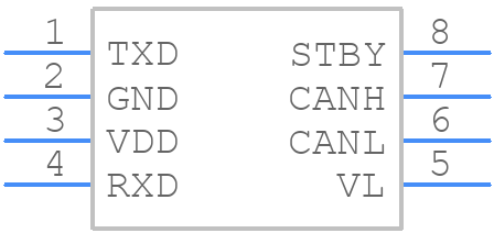 MAX13054AEASA+T - Analog Devices - PCB symbol