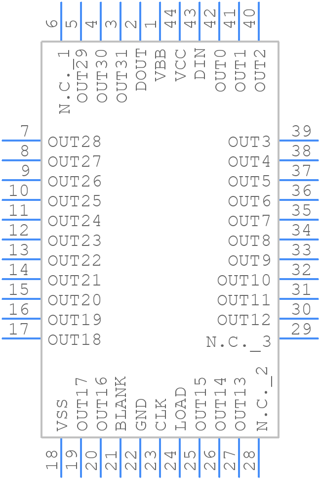 MAX6934AQH+D - Analog Devices - PCB symbol