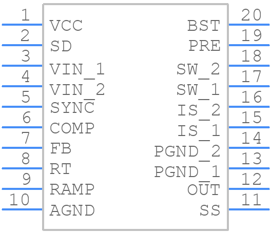 LM5576MHX/NOPB - Texas Instruments - PCB symbol