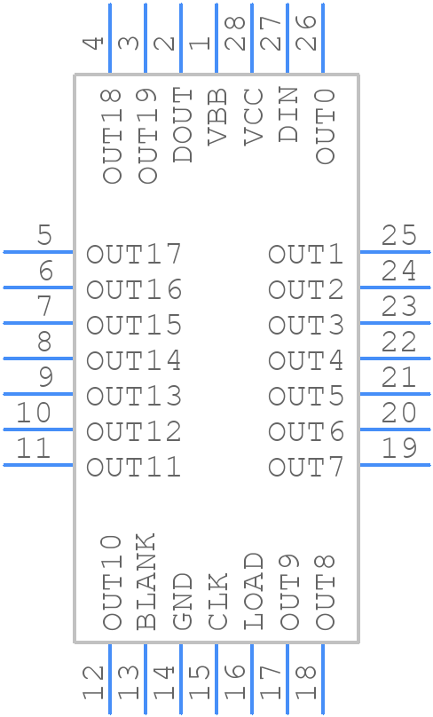 MAX6921AQI+ - Analog Devices - PCB symbol