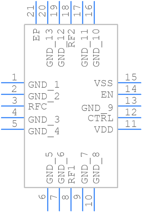 ADRF5020BCCZN - Analog Devices - PCB symbol