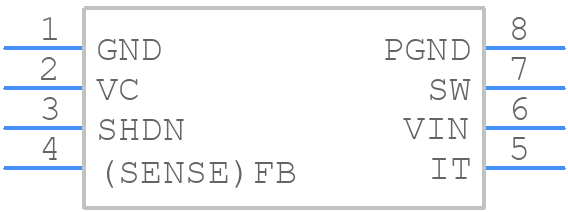 LT1302CN8-5 - Analog Devices - PCB symbol