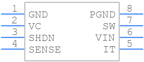 LT1302CN8 - Analog Devices - PCB symbol