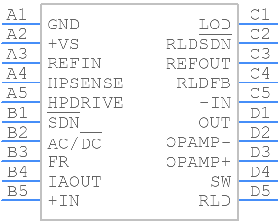 AD8233ACBZ-R7 - Analog Devices - PCB symbol