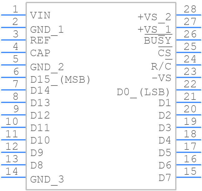 ADS7811U - Texas Instruments - PCB symbol