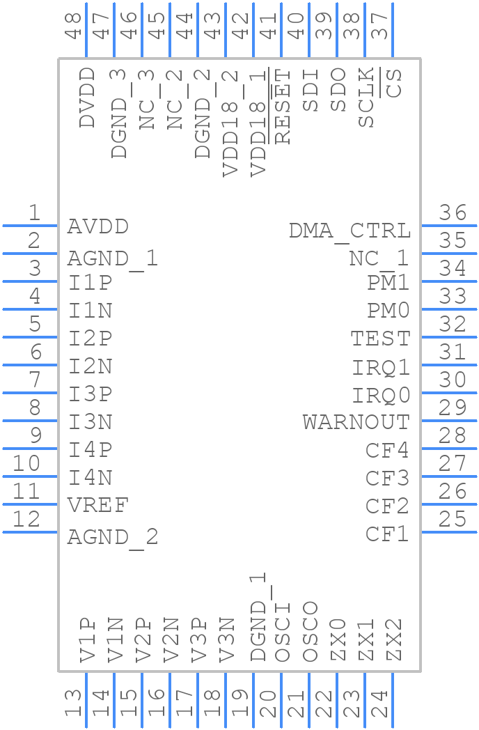 ATM90E36A-AU-R - Microchip - PCB symbol