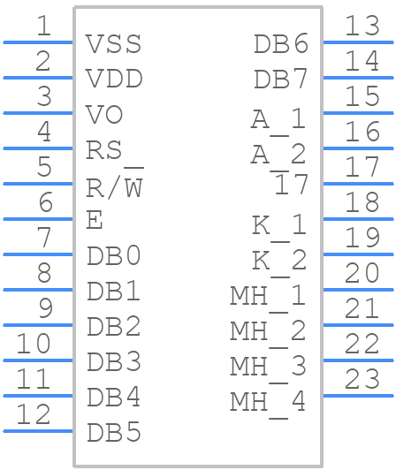 LCM-S01602DSR/B - Lumex - PCB symbol