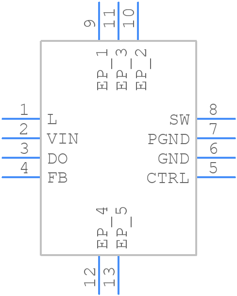 TPS61045DRBR - Texas Instruments - PCB symbol