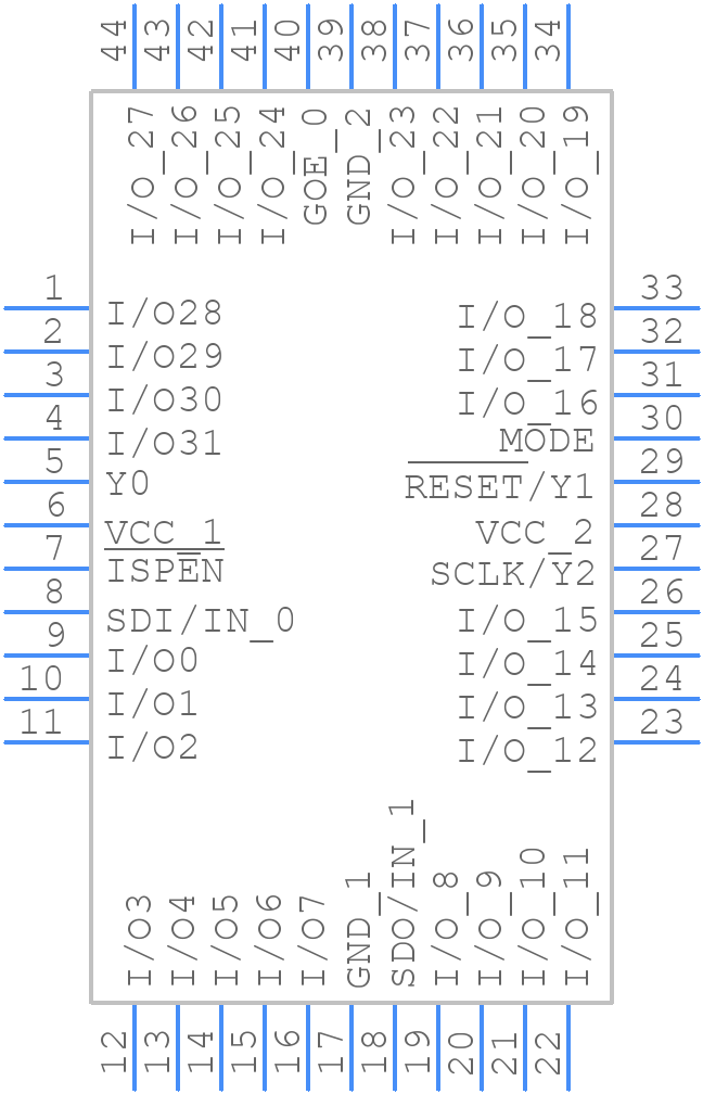 ispLSI 2032A-80LTN44 - Lattice Semiconductor - PCB symbol