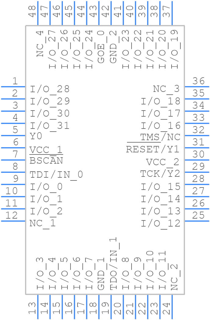 ISPLSI 2032VE-135LT48 - Lattice Semiconductor - PCB symbol