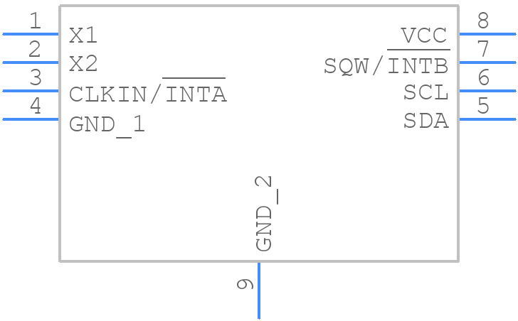 DS1341T+ - Analog Devices - PCB symbol