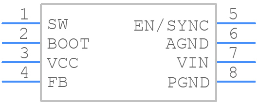 LMR23625CDDAR - Texas Instruments - PCB symbol