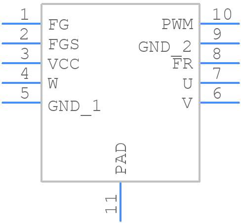 DRV10963JJDSNR - Texas Instruments - PCB symbol