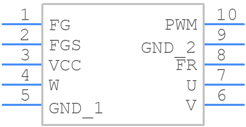 DRV10963JADSNR - Texas Instruments - PCB symbol