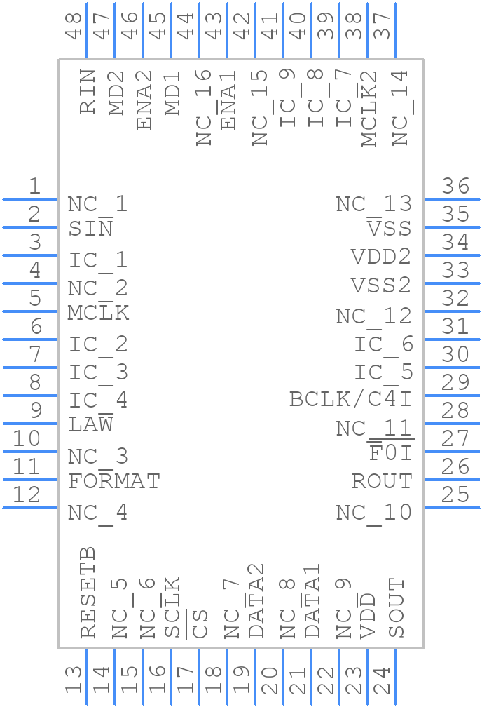 ZL38002QDG1 footprint, schematic symbol and 3D model by Microsemi ...