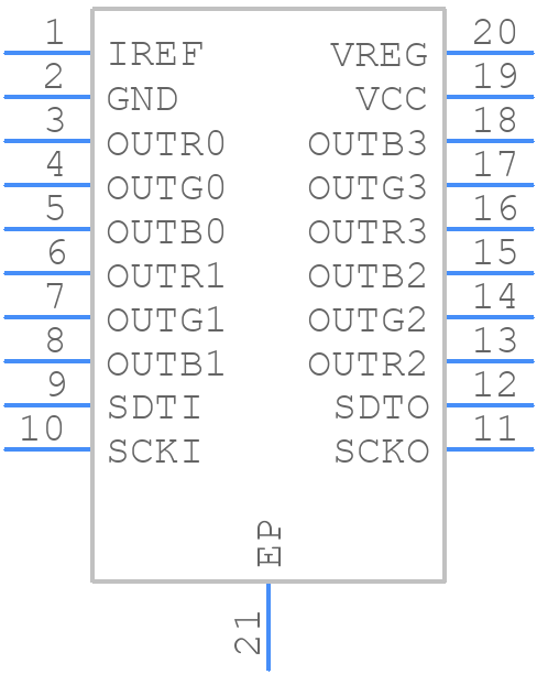 TLC59711PWP - Texas Instruments - PCB symbol