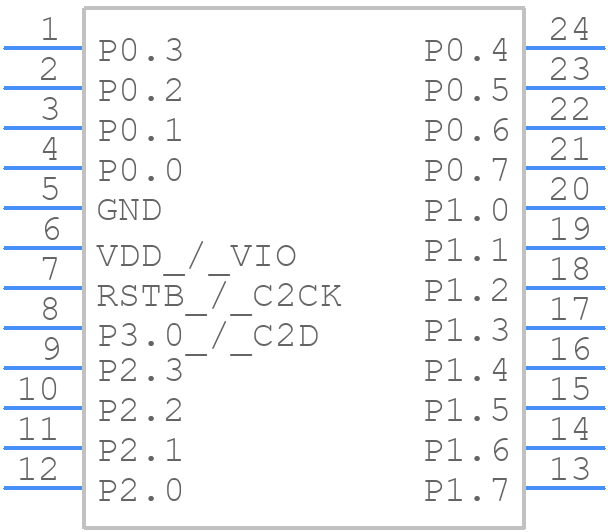 EFM8LB10F16E-B-QSOP24R - Silicon Labs - PCB symbol