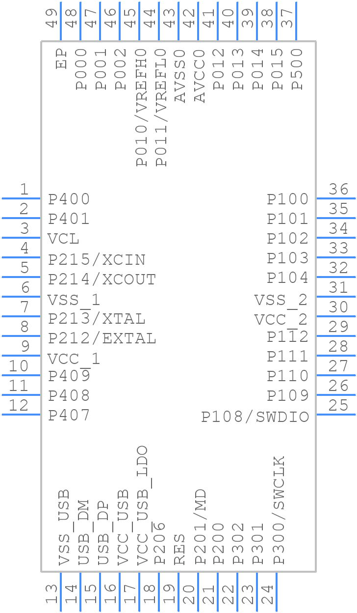 R7FS124773A01CNE#AC0 - Renesas Electronics - PCB symbol