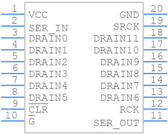 TLC6C5912QDWRQ1 - Texas Instruments - PCB symbol