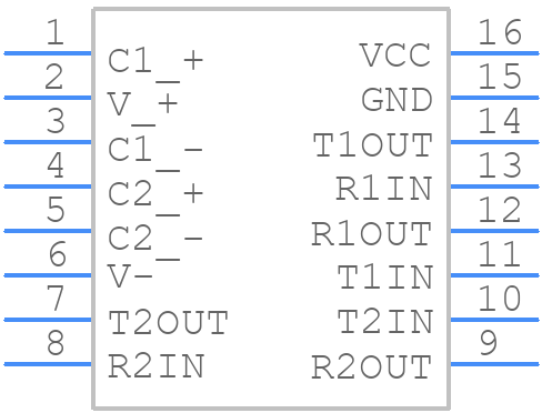 ST3232ECDR - STMicroelectronics - PCB symbol