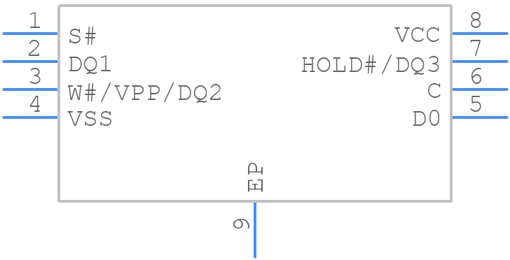 N25Q128A13EF840E - Micron - PCB symbol