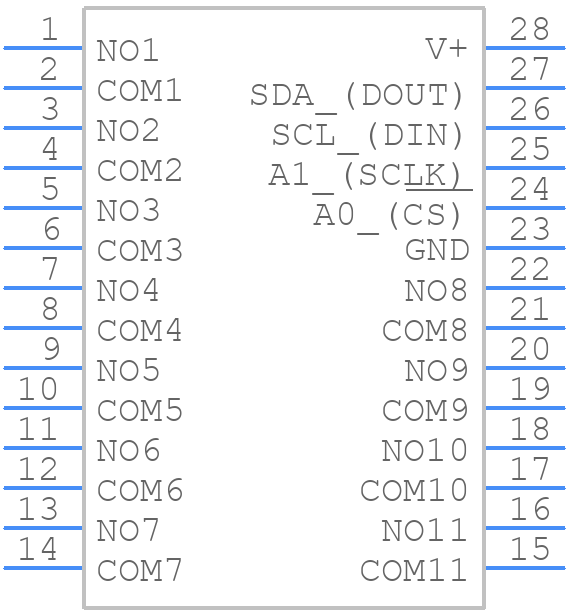 MAX4574EEI+ - Analog Devices - PCB symbol