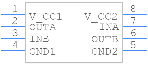 ISO7421AQDRQ1 - Texas Instruments - PCB symbol