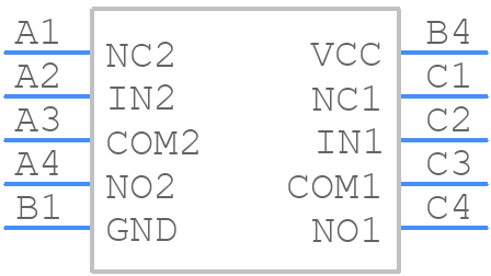 NLAS4684FCT1G - onsemi - PCB symbol