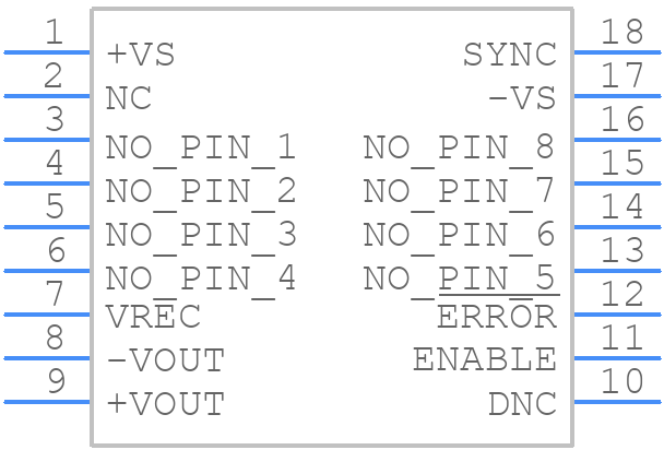 DCR022405P-U - Texas Instruments - PCB symbol